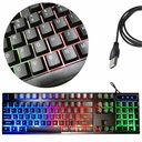 Teclado Iluminado Luz Led Colores Alámbrico Gamer Para Pc