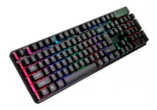 Teclado Iluminado Luz Led Colores Alámbrico Gamer Para Pc
