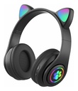 Audífonos Bluetooth Luz De Colores Orejas De Gato Micro Sd