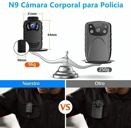 Camara Corporal Audio Video Vision Nocturna L9