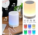 Bocina Bluetooth Y Lampara Touch De Colores Portable Música