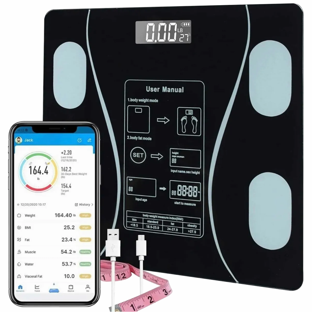 Bascula Electronica Bluetooth Digital Inteligente De Baño