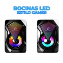 Bocina Altavoces Rgb Con Control De Volumen Portatil 3.5mm USB