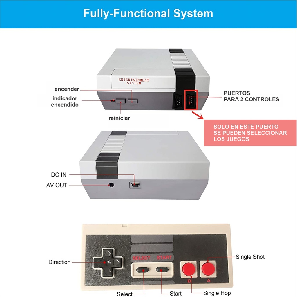 CONSOLA DE VIDEOJUEGOS 620 RETRO AR21