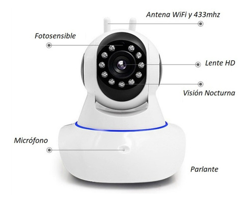 Camara 360 Grados Para Interior Robot 3 Antenas App Yoosee