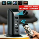 Camara Wifi Oculta En Hub Cargador Usb 5 Puertos Full Hd