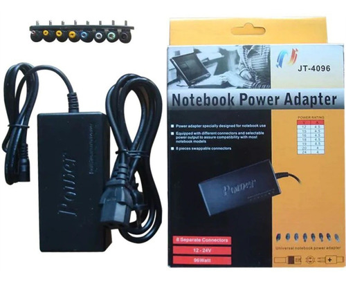 Cargador Universal Laptop 8 Puntas Voltaje Variable 12-24v