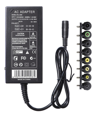 Cargador Universal Laptop 8 Puntas Voltaje Variable 12-24v