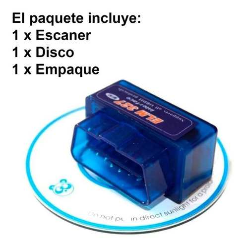 Mini Escáner Automotriz Obd2 Elm327 Bluetooth V1.5 Para Auto