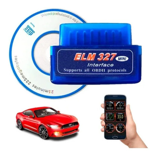 Mini Escáner Automotriz Obd2 Elm327 Bluetooth V1.5 Para Auto