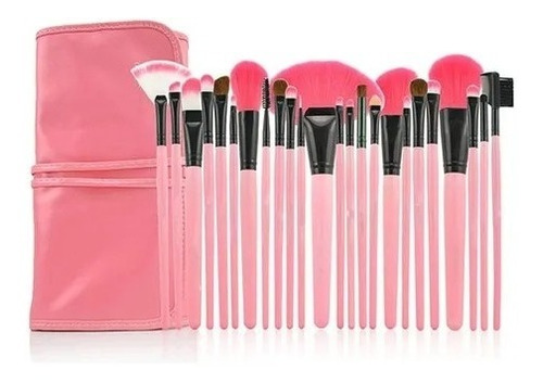 Estuche 24 Brochas Maquillaje Facial Profesional Suavidad