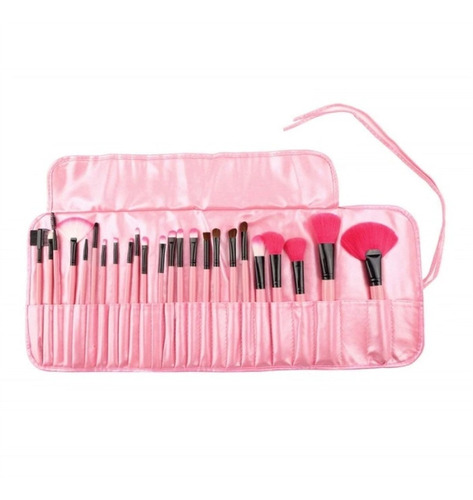 Estuche 24 Brochas Maquillaje Facial Profesional Suavidad