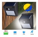 Lampara Solar 20 Leds Impermeable Sensor Movimiento Exterior