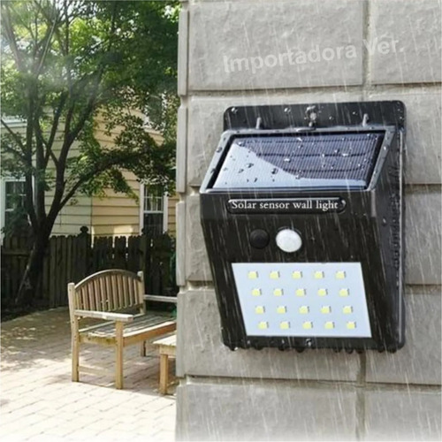 Lampara Solar 20 Leds Impermeable Sensor Movimiento Exterior