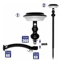 Lampara Solar Multicolor Iluminación Rgb Led Exterior Jardin