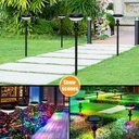 Lampara Solar Multicolor Iluminación Rgb Led Exterior Jardin
