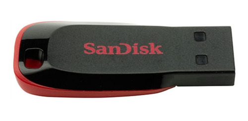 Memoria Usb 8gb, Sandisk Cruzer Blade Usb 2.0, Negro/rojo