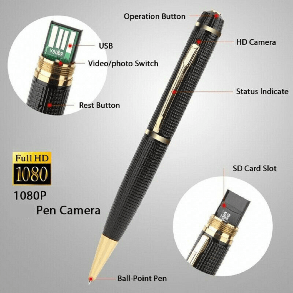 Mini Camara Tipo Pluma HD MicroSD