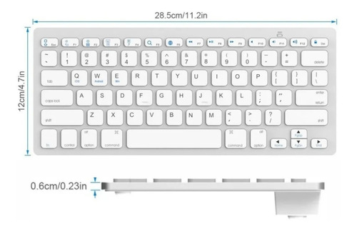 Mini Teclado Inalámbrico Bluetooth Celular Pc Tablet Ergonom