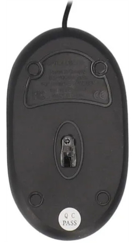 Mouse Alámbrico Óptico 1200dpi Color Negro Cómodo Y Ligero 