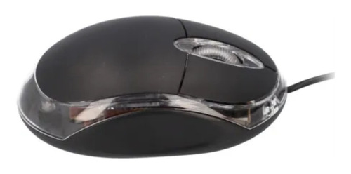 Mouse Alámbrico Óptico 1200dpi Color Negro Cómodo Y Ligero 