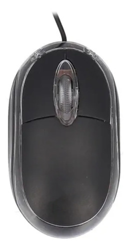 Mouse Alámbrico Óptico 1200dpi Color Negro Cómodo Y Ligero 