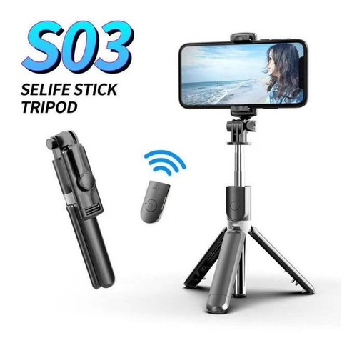 Selfie Stick Trípode Para Celular Clip Inalámbrico Giratorio