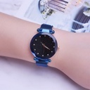 Reloj Para Dama Imagen Galaxia Azul Platinado