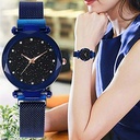 Reloj Para Dama Imagen Galaxia Azul Platinado