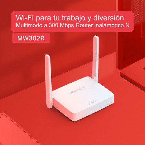 Router Inalambrico 2 Antenas Mercusys Modelo Mw302r 300mbps