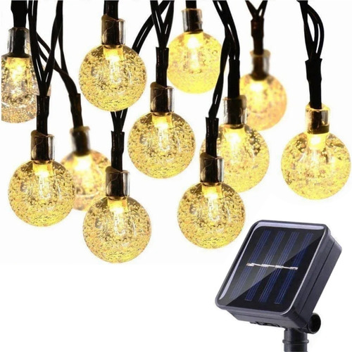 Serie De Luces Led Solares Decorativas 7 Metros Impermeables