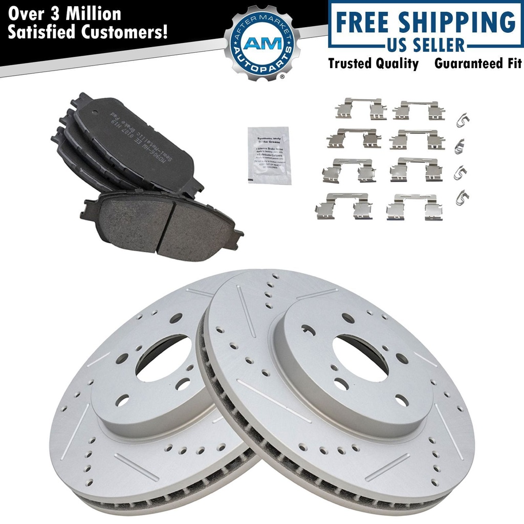 Premium Ceramic Pad Performan perforado revestido Rotor Kit