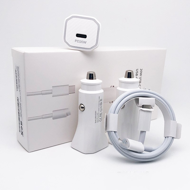 COMBO TURBO CARGADOR PARA AUTO TIPO C A LIGHTING 20W CC31