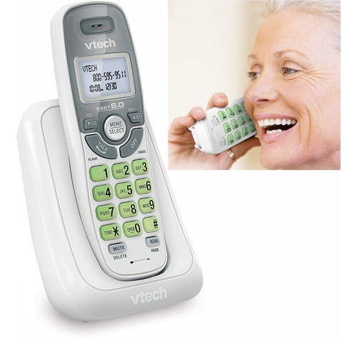 Telefono Inalambrico VTech Detec 6.0 Digital Cs6114 Blanco