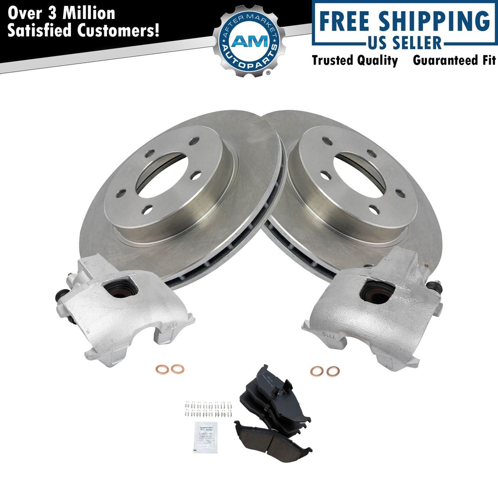 freno Calipers Ceramic Pads Rotors Fits 93-97 Chrysler Dodge