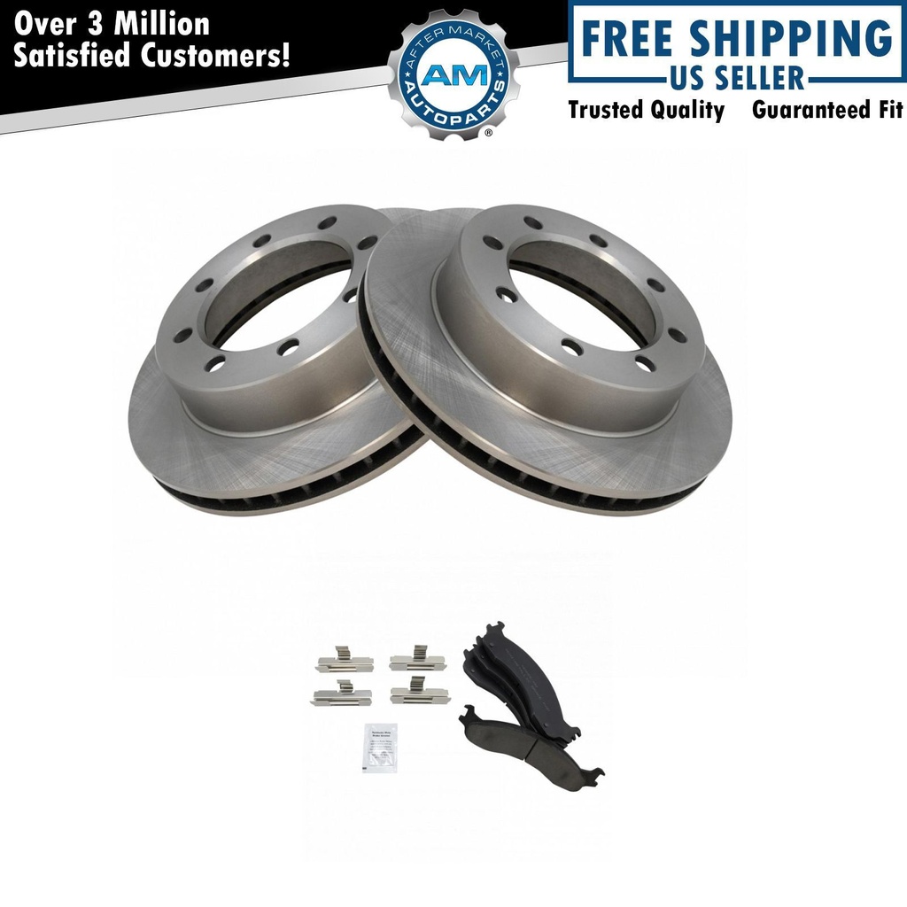 freno Pad 8 Lug Rotor Kit Metallic Ford F250 F350 4WD