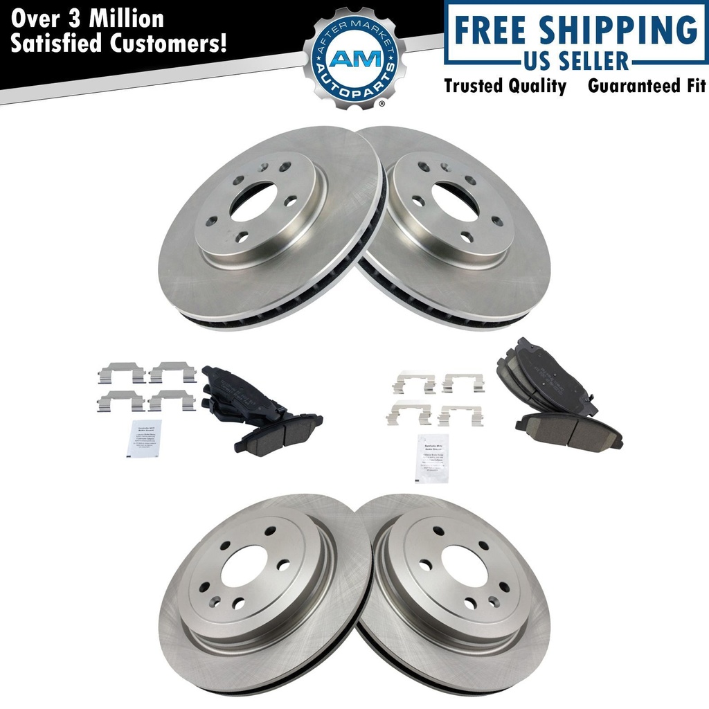 Ceramic Disc freno Pads Rotors Kit08-14 Cadillac CTS