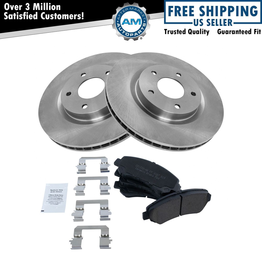 Ceramic freno Pad 2 Rotors Discs Kit08-12 Nissan Rogue