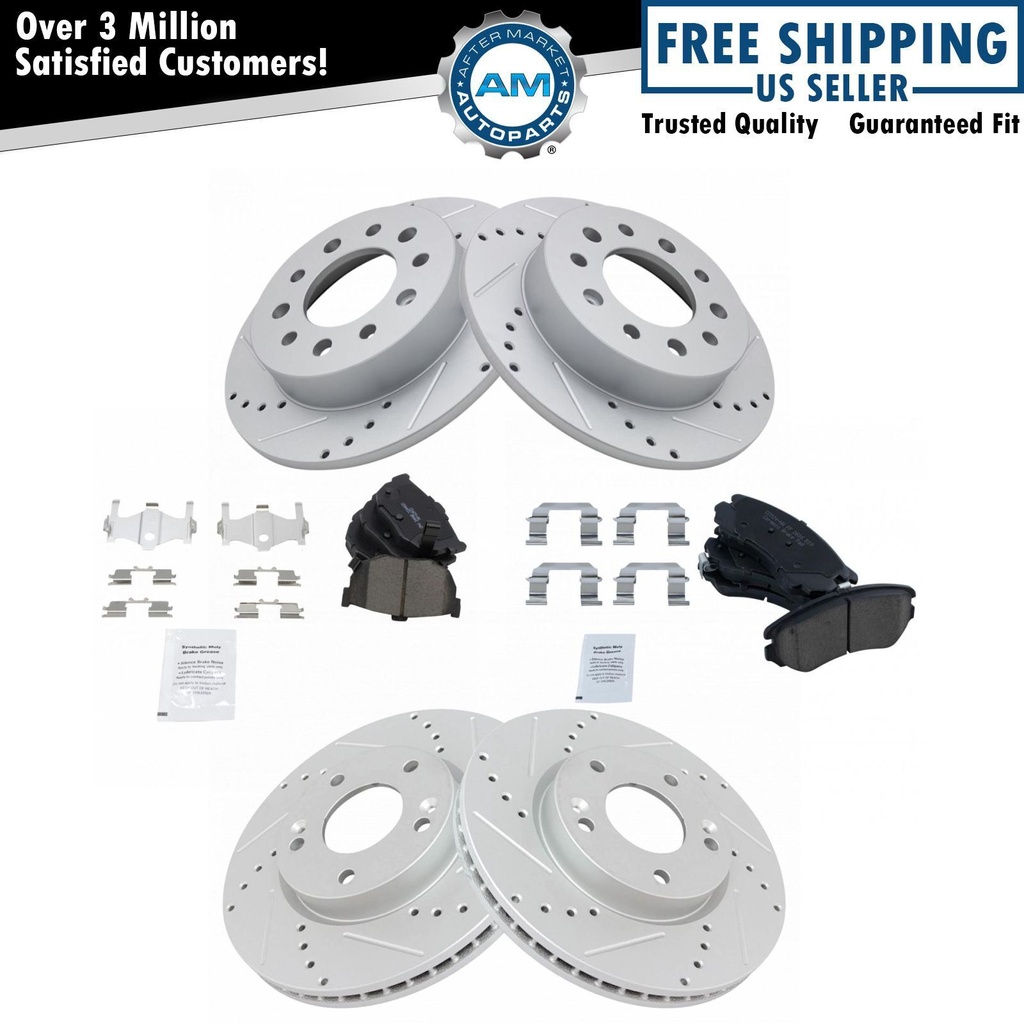 Ceramic freno Pad Performan Cross perforado Rotor Kit