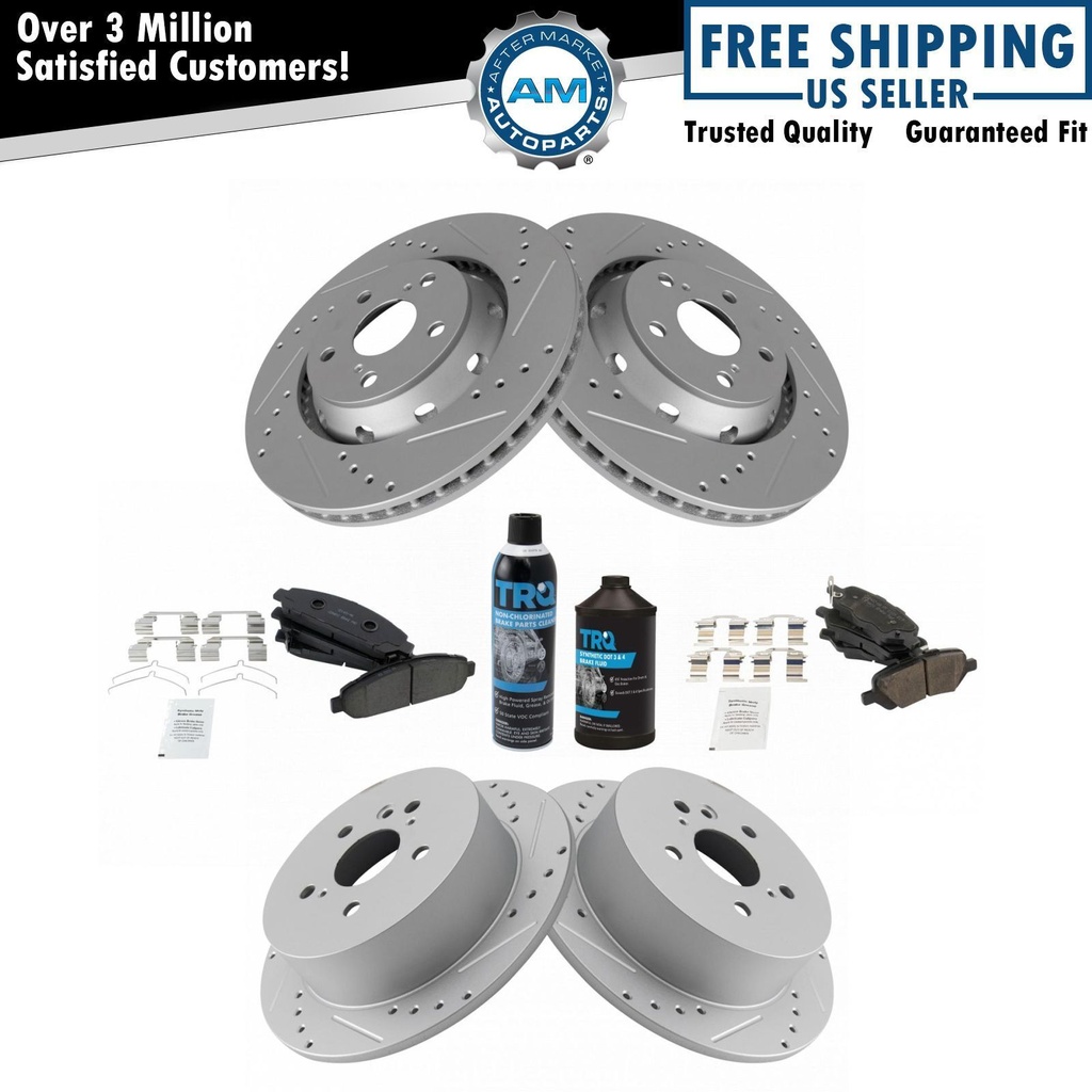 Ceramic freno Pad Performan Rotor Kit w/FluidsToyota