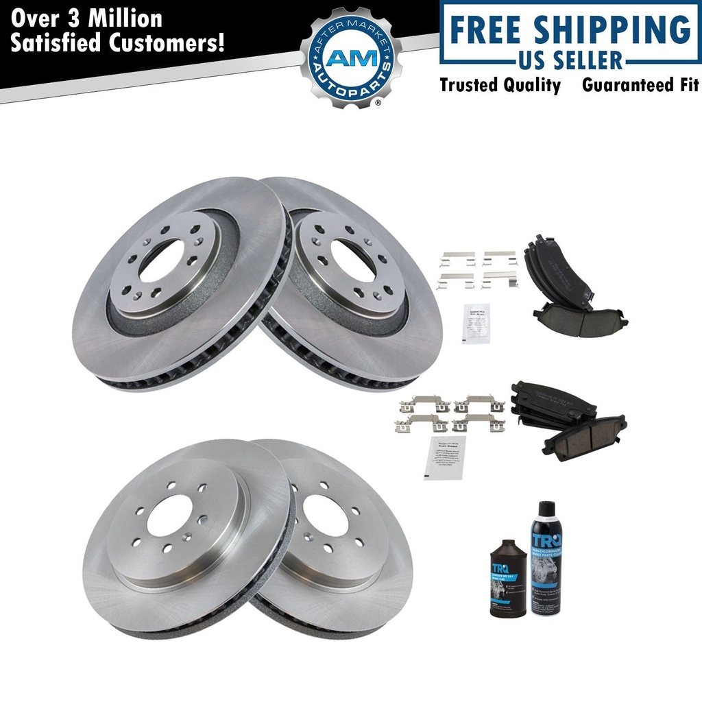 Ceramic freno Pad Rotor Kit w/Fluids04-09 Cadillac SRX