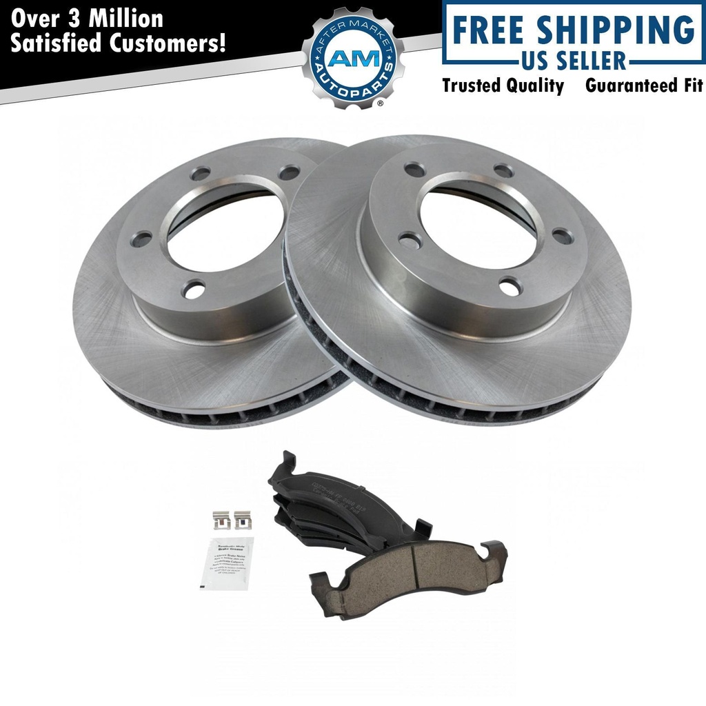 Ceramic freno Pad Set 2 Rotors Ford F150 Bronco 4X4 4WD