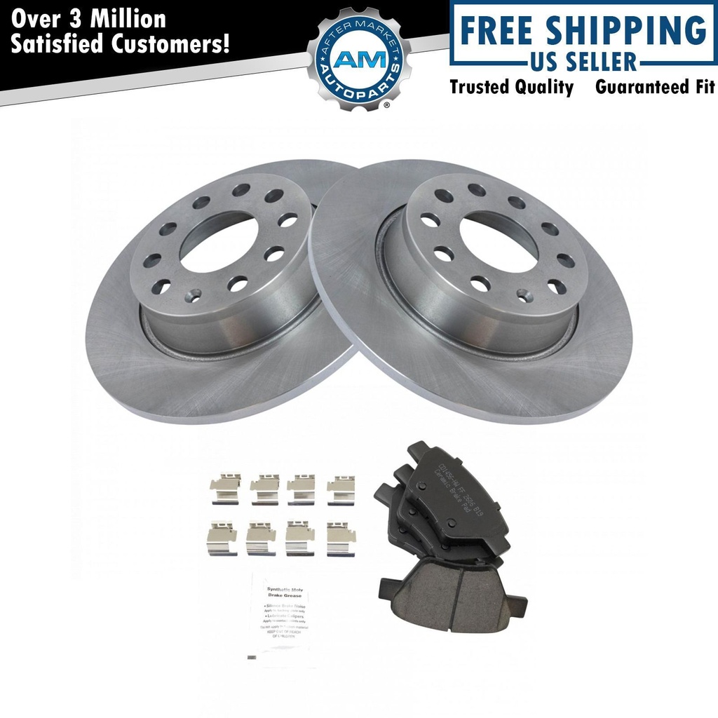 Ceramic freno Pads 2 Disc Rotors KitVW Volkswagen Jetta Golf