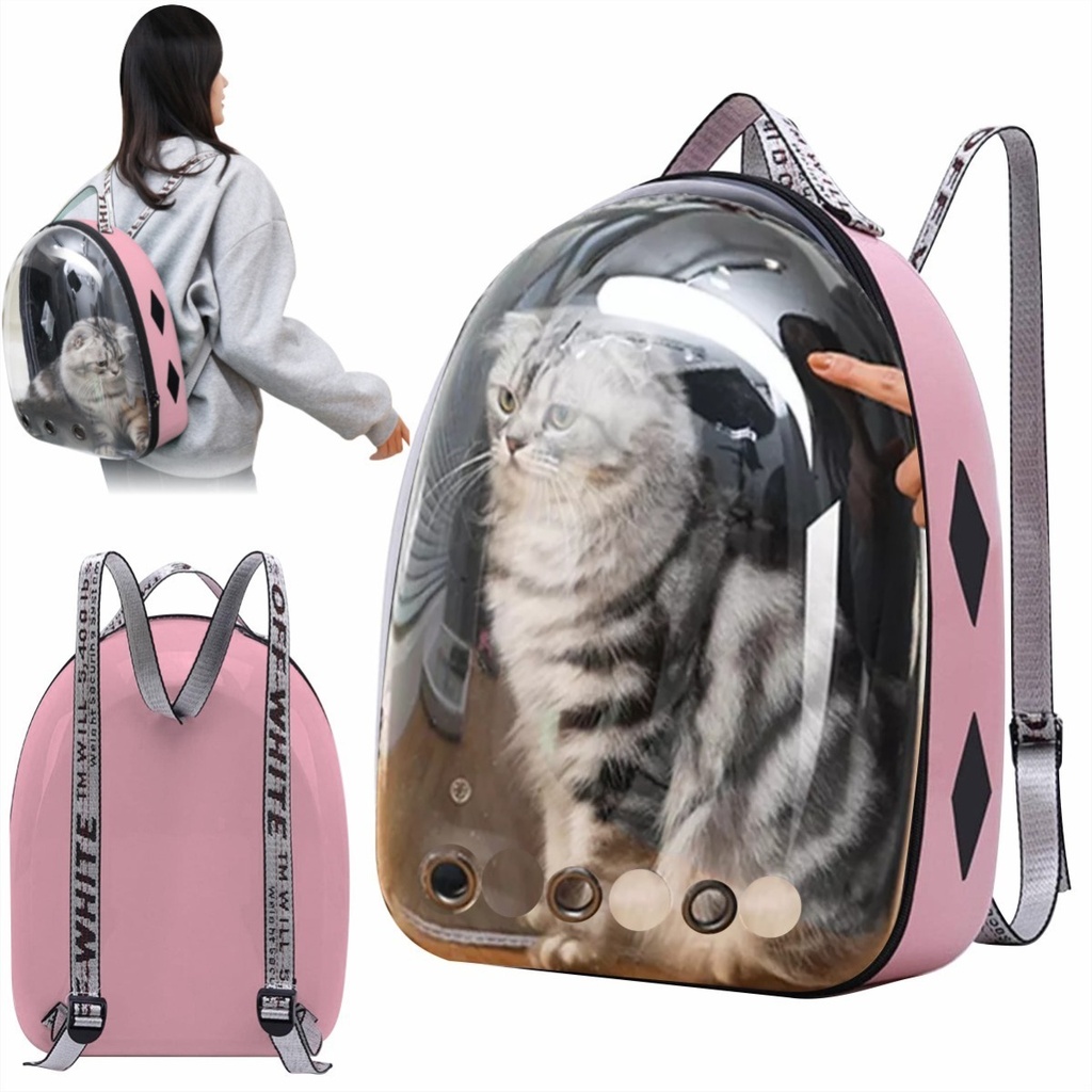 Mochila para mascota con ventilación plástico duro