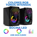 Bocina Altavoces Rgb Con Control De Volumen Portatil 3.5mm USB