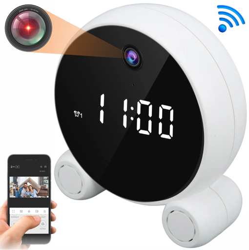 [2450] Reloj Despertador Con Camara HD 1080P Vision Nocturna App Tu-Ya