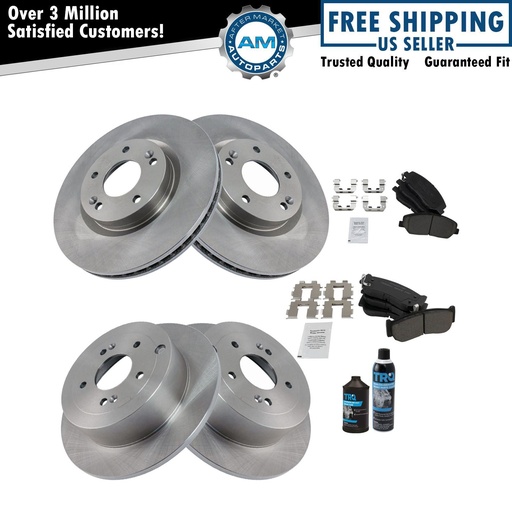 Rotor freno Pad Ceramic Kit w/Fluids07-09 Hyundai Santa Fe