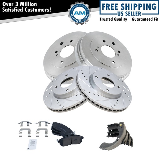 Semi-Metallic freno Pads Rotors tambor Kit SetNissan