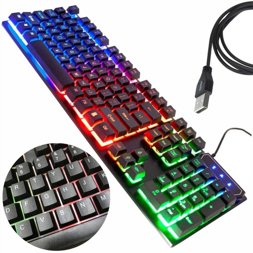 [2262] TECLADO GAMER LUZ RGB KB41