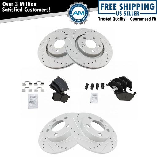 VW Beetle Golf Jetta Ceramic freno Pad Disc Rotor Kit 98-10